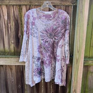 Cactus bedazzled tunic sz. M